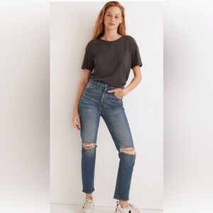 Madewell Perfect Vintage Crop Jean with Distressed Knees, Gooding, Size 29, EUC